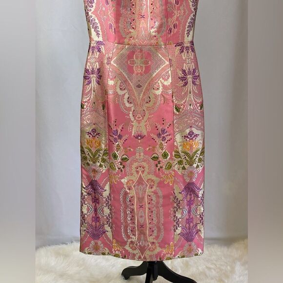 Etro Metallic Brocade Sheath Dress size 40/us size 4 - Picture 7 of 14